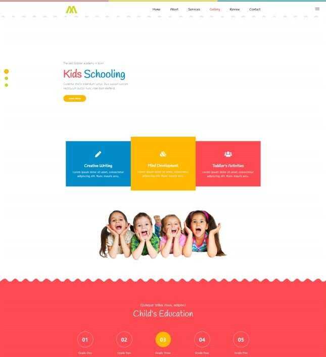 婴幼儿早教儿童培训机构网站HTML模板 - 源空间