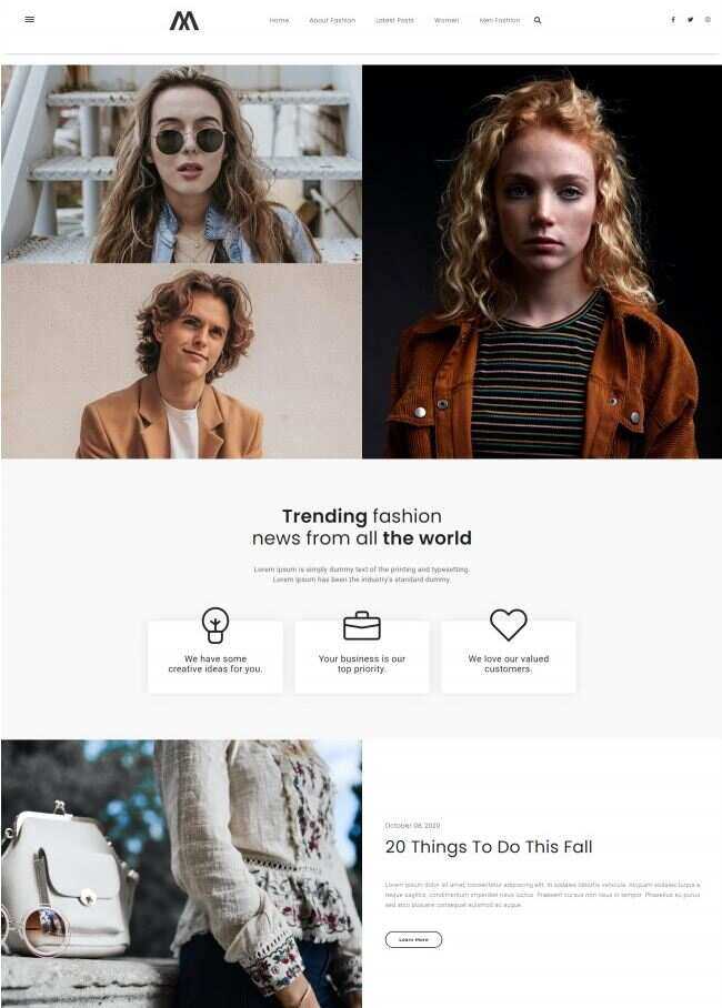 响应式时尚新闻资讯网站HTML模板 - 源空间
