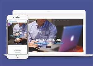 简洁网页设计工作室网站模板 - 源空间