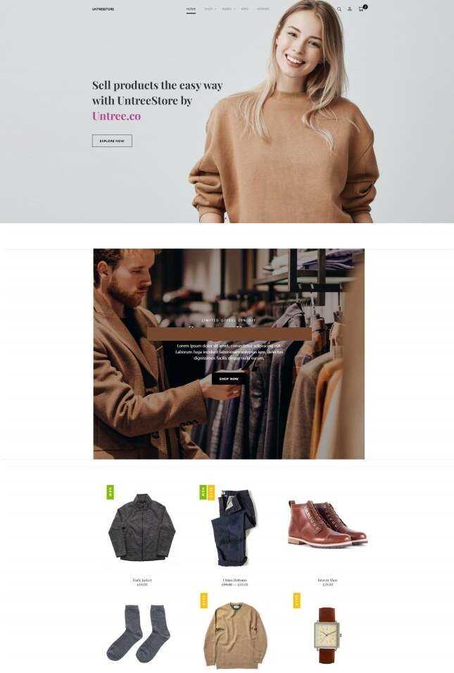 时尚服饰单品销售服务网站html模板 - 源空间