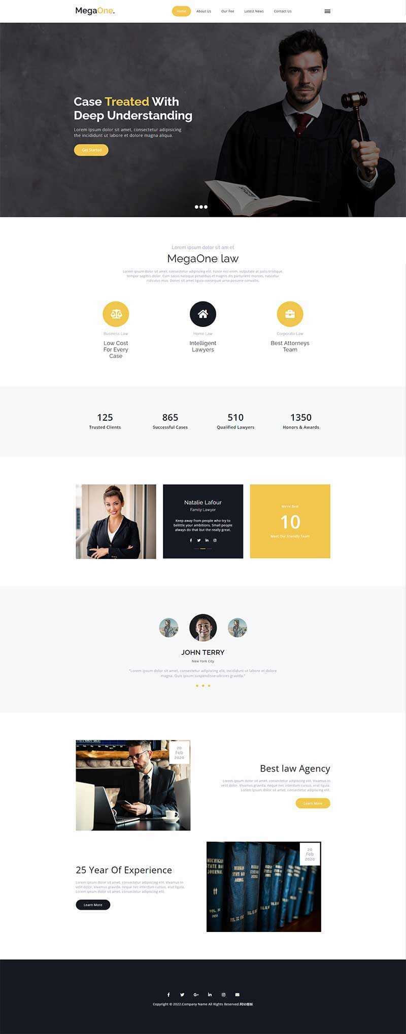 法律咨询服务机构HTML5网站模板 - 源空间