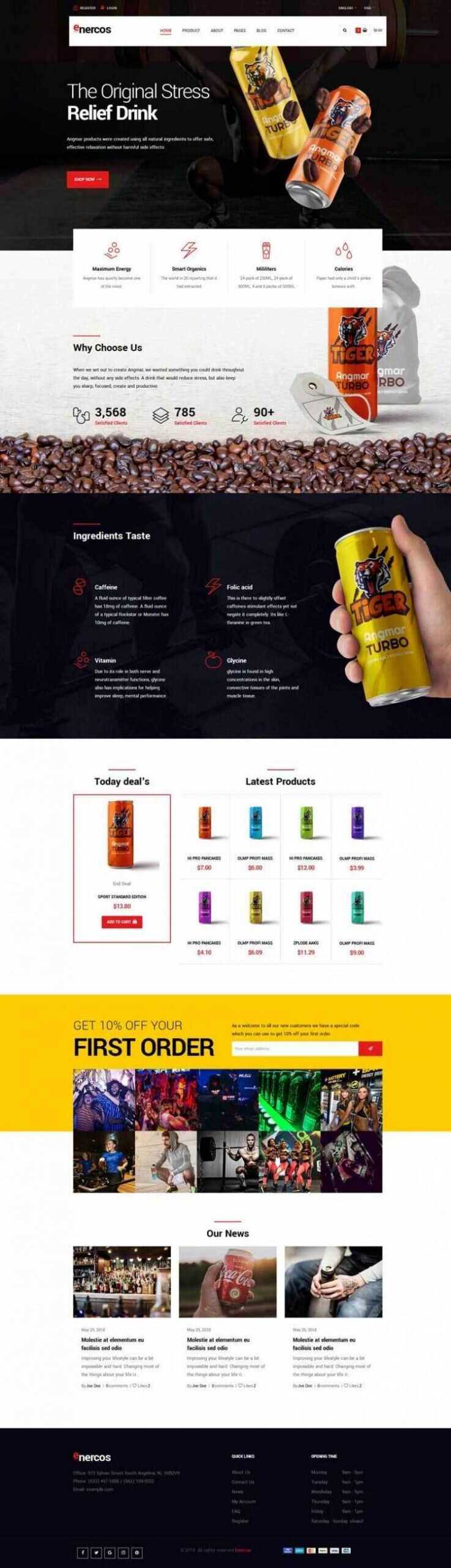 大气响应式运动饮料品牌商城html模板 - 源空间