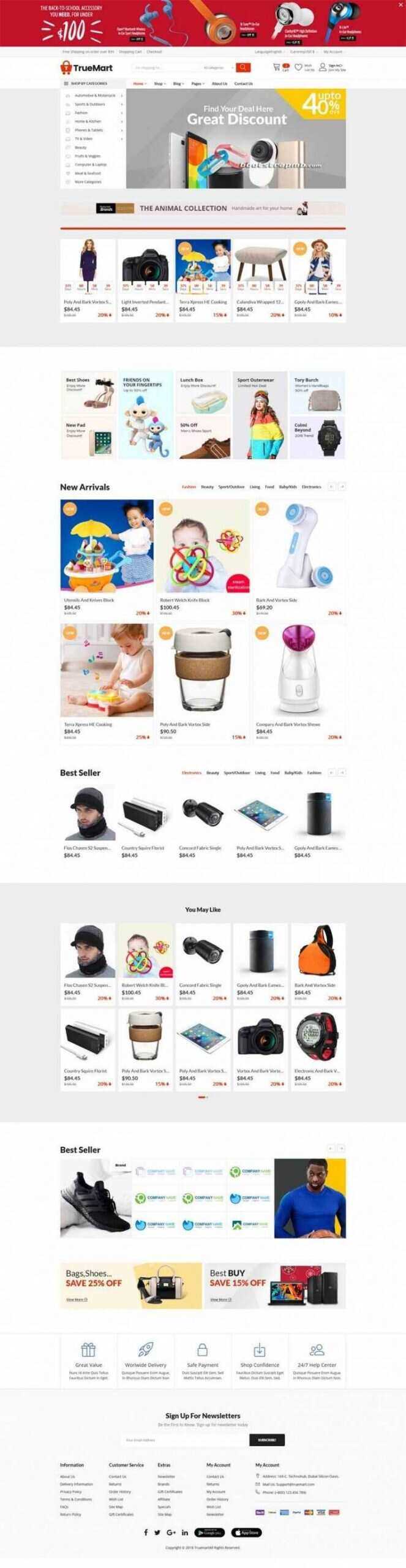 Bootstrap响应式大型综合超市商城 - 源空间