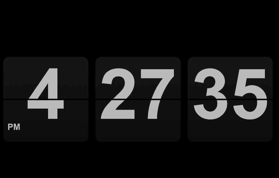 倒计时单页翻页时钟HTML源码，黑色翻页时钟HTML源码 - 源空间