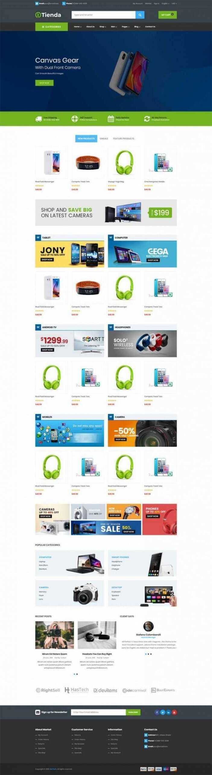 Bootstrap4手机数码商城响应式前端 - 源空间