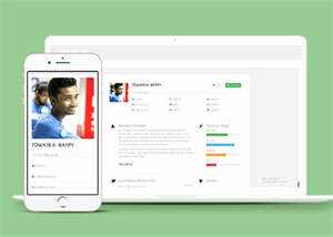 简洁个人简历介绍网站模板下载 - 源空间