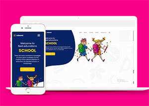 宽屏儿童幼教培训机构网站模板 - 源空间