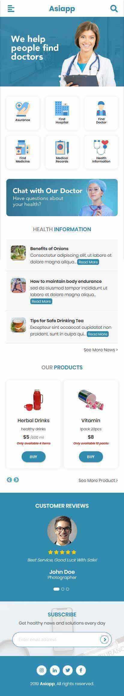 手机医疗电子商务网站wap移动端源码 - 源空间