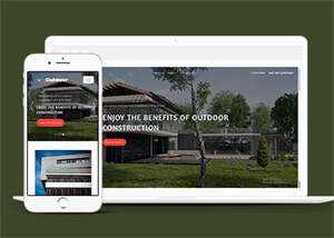 简洁户外房屋建造网站模板下载 - 源空间