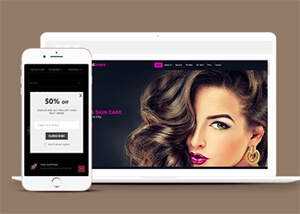 宽屏女性美容美发养生网站模板 - 源空间