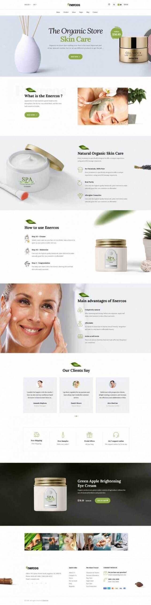 简洁响应式美容美体化妆品购物网站 - 源空间