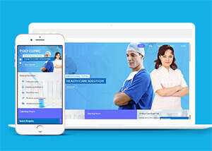 宽屏专业医疗机构网站模板下载 - 源空间