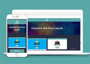 简洁个性化404错误页模板源码 - 源空间