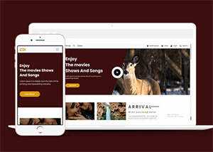 宽屏电影预告片类网站模板下载 - 源空间