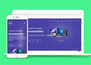 简洁电脑主机配件网站模板下载 - 源空间