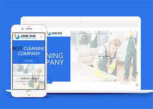 宽屏保洁家政公司网站模板下载 - 源空间