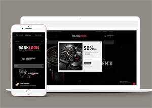 黑色手表在线商城网站模板下载 - 源空间