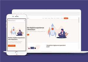 数字产品科技展示响应式网页模板下载 - 源空间