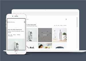 极简主义创意展示响应式网页模板下载 - 源空间