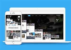 大气简约轮滑培训公司网站模板 - 源空间