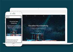 响应式简洁导航全屏响应式模板 - 源空间