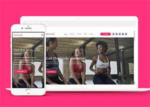 宽屏减脂瘦身运动计划网站模板 - 源空间