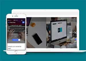 响应式艺术创作类公司网站模板 - 源空间
