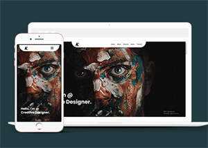 简洁设计师求职简历网站模板 - 源空间