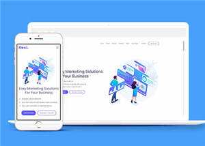 企业营销解决方案响应式网站模板 - 源空间