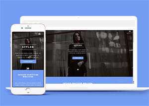 宽屏时尚女性服装展示网站模板 - 源空间