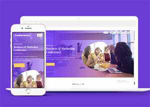 紫色精品商业合作网站模板源码 - 源空间