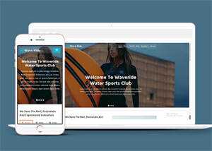 水上运动俱乐部HTML5网页模板下载 - 源空间