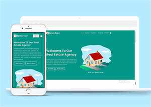 绿色房地产经纪公司网页模板下载 - 源空间