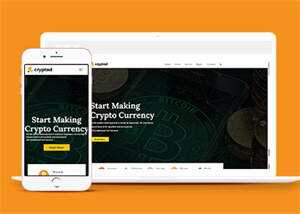 比特币加密货币类网站模板下载 - 源空间