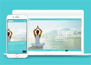 简洁功夫瑜伽健身网站模板源码 - 源空间