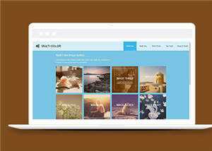 简洁画廊摄影图库类源码模板下载 - 源空间