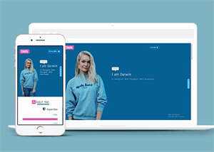 蓝色大气设计CSS3单页模板下载 - 源空间