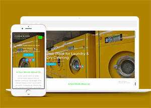 响应式洗衣机维修点网站模板 - 源空间