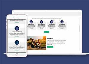 保险公司官方HTML网页模板下载 - 源空间