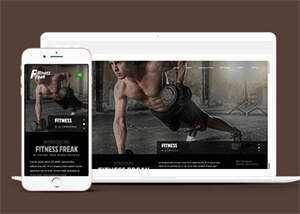 猛男健身教练网站模板下载 - 源空间