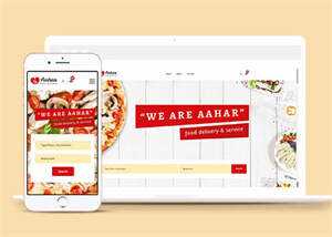 响应式大气美食披萨网站模板 - 源空间