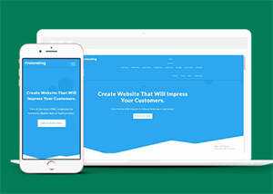 蓝色云服务器HTML网站模板 - 源空间