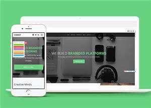 宽屏企业品牌动态展示响应式网站模板下载 - 源空间