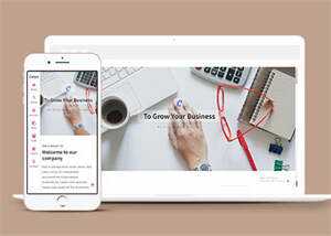 左侧固定导航简洁网站模板下载 - 源空间