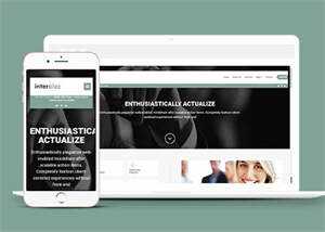 宽屏灰黑色多区块企业网站模板 - 源空间