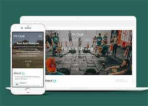 宽屏欧美健身运动网站模板下载 - 源空间