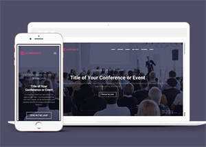 简洁商务会议活动网站模板源码 - 源空间