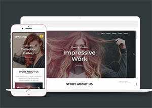 简洁彩妆色彩搭配培训网站模板 - 源空间