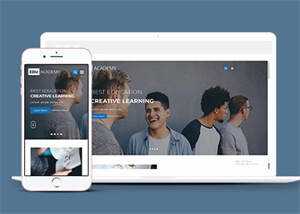 右侧导航隐藏教育类网站模板 - 源空间