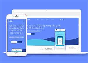 Bootstrap4手机APP网站模板源码 - 源空间